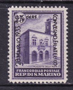 San Marino Scott 151, 1933 Philatelists 25c on 2.75L, VF MNH.  Scott $32