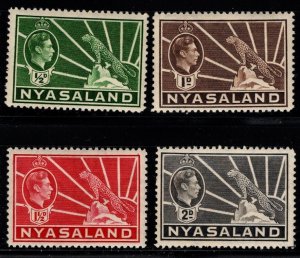 1934 Nyasaland Scott #- 38-41 King George V Leopard Short Set Low Values MNH