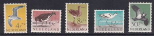 Netherlands  #B353-B357 MNH 1961 birds