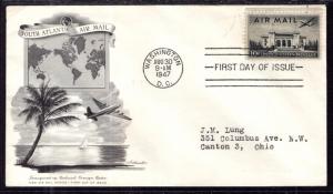 US C34 Pan American Building Artmaster Typed FDC