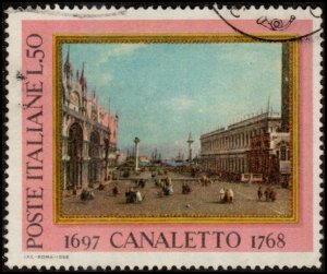 Italy 989 - Used - 50L Death of Canaletto / Art (1968)