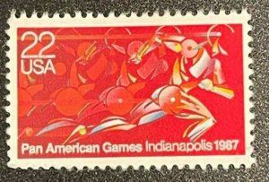 Scott#: 2247 - Pan American Games 1987 22c single stamp MNH OG