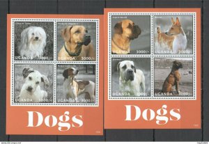 N1371 2013 Uganda Fauna Domestic Animals Pets Dogs 2Kb Mnh