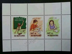 Suriname School 1985 Student Study Academic Book Writting Reading (ms) MNH clean