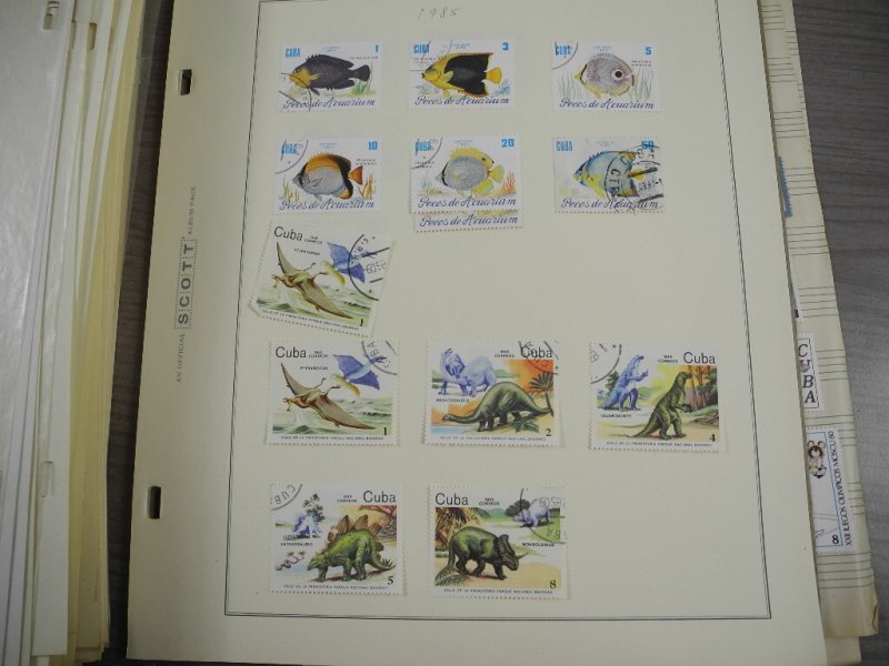 CUBA, 100s & 100s of Stamps mostly hinged on Scott pages