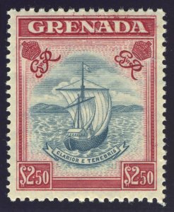 Grenada 1951 KGVI $2.50c slate-blue & carmine MNH. SG 184. Sc 163.