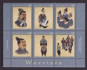 Marshall Is.-Sc#1029- id9-unused NH set-Chinese Terra Cotta Warriors-2012