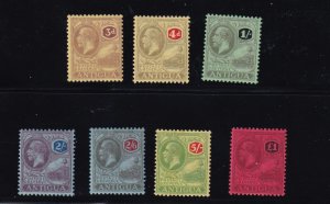 ANTIGUA # 58-64-1921-29, KGV, VF-MH 3d to £1 COMPLETE SG 55/61