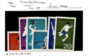 Germany - DDR, Postage Stamp, #1043-1046, B149-B150 Mint LH, 1968 Olympics (AF)