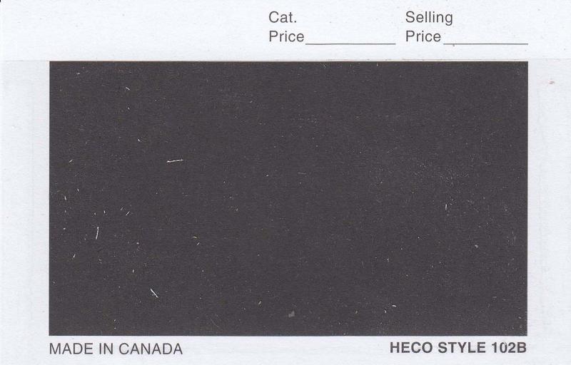 1000 - HECO #102 Stamp Dealer Window Display Cards Black (102B) 4 1/4 x 2 3/4