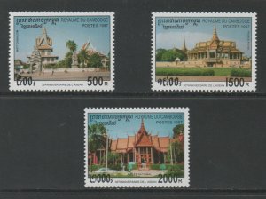 Thematic Stamps Others - CAMBODIA 1997 ASEAN (TEMPLES) 1678/80 3v mint