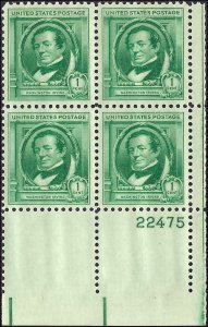 859 Mint,OG,NH... Plate Block of 4... SCV $1.00