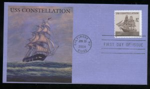 US 3869 USS Constellation UA Fleetwood cachet FDC