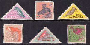 Liberia 341-346 Birds MNH VF