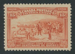 Canada 102 - 15 cent Quebec Tercentenary - VF/XF Mint never hinged