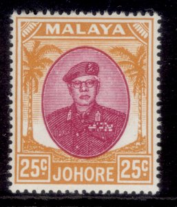 MALAYSIA - Johore GVI SG142, 25c purple & orange, NH MINT.