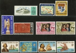 SOLOMON IS. Sc#195-197//248-249 1969-72 Eight Complete Sets OG Mint NH