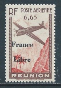 Reunion #C15 NH 6.65fr Airplane Issue Ovptd. France Libre