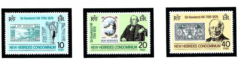 British New Hebrides 265-67 MNH 1979 Rowland Hill    (KA)