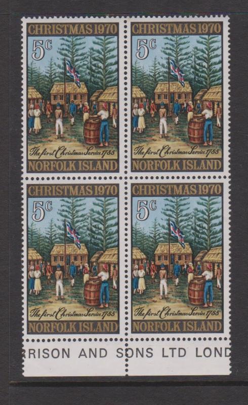 Norfolk Island 1970 Christmas SG#120 Sc#120 Block of 4 MNH