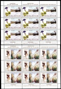 Yugoslavia 1983 MNH Stamps Mini Sheet Scott 1639-1640 National Park Animals Flow