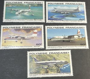 FRENCH POLYNESIA # C172-C176-MINT NEVER/HINGED---COMPLETE SET---AIR-MAIL---1979
