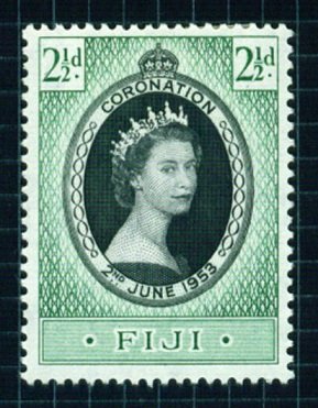 1953 Fiji 122 Coronation of Elizabeth II​​​​​​​