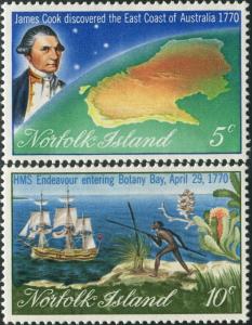 Norfolk Island 1970 SG118-119 Captain Cook set MNH