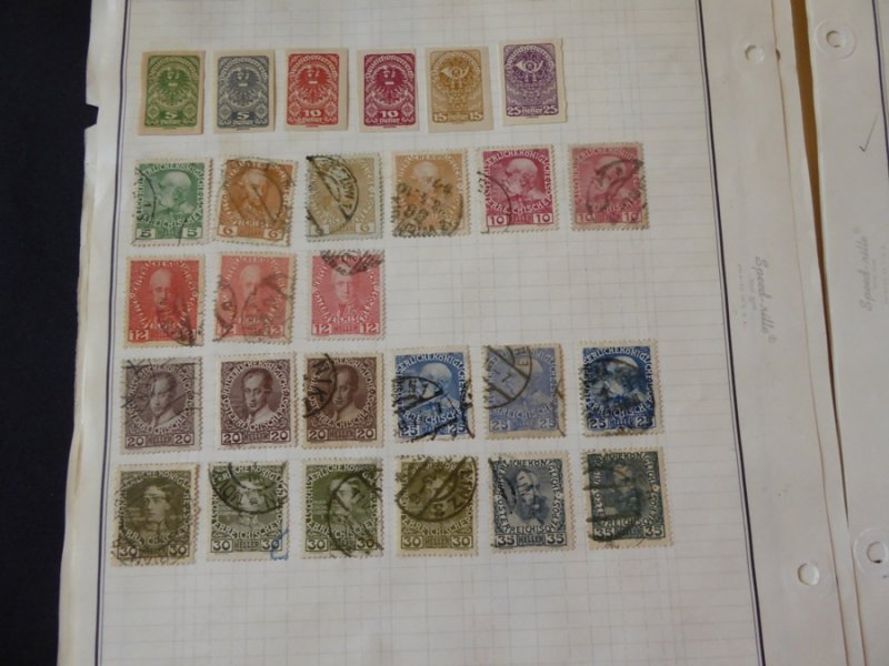 Austria 1850-1959 Stamp Collection on Album Pages