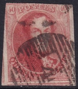 Belgium 1861 Sc 12 used 4 (Anvers) cancel