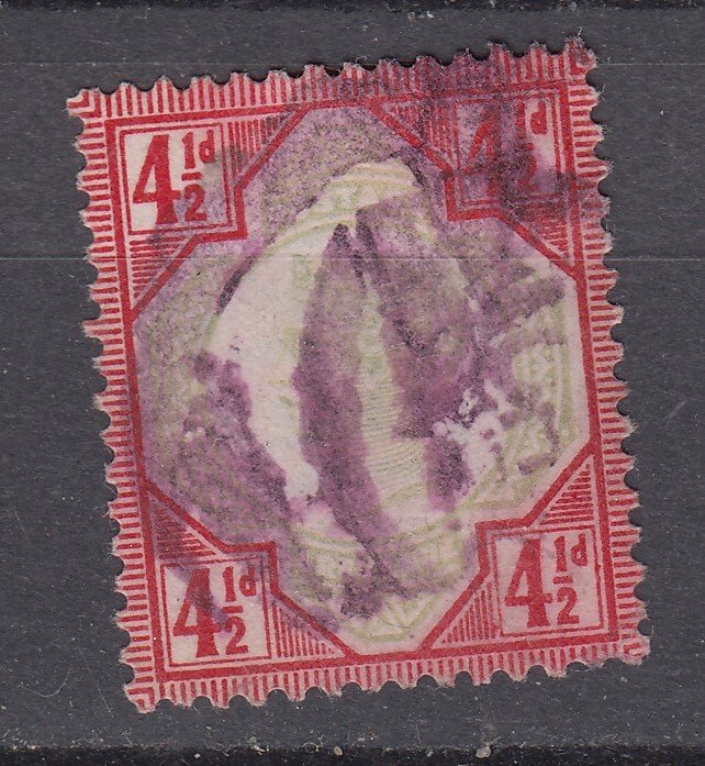 J29218, 1887-92 great britain used #117 queen victoria reddish cancel