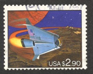 United States Scott 2543 UNH - 1993 $2.90 Futuristic Space Shuttle - SCV $1.75