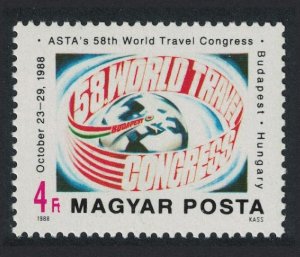 Hungary 58th American Society of Travel Agents Congress Budapest 1988 MNH