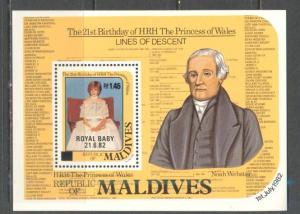 MALDIVE ISL Sc# 969 MNH VF Souvenir Sheet Princess of Wales