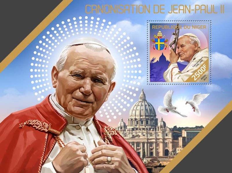 Niger - 2014 Canonization of John Paul II Stamp Souvenir Sheet 14A-471