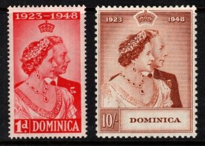 DOMINICA SG112/3 1948 SILVER WEDDING MTD MINT