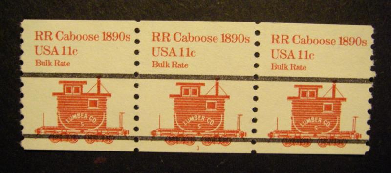 Scott 1905a, 11 cent Caboose, PNC3 #1, MNH Transportation Coil Beauty