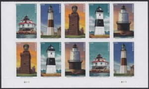 US 5621-5625 5625b Mid-Atlantic Lighthouses F plate block 10 L MNH 2021