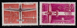 France # 1034-1035, Glider & Airplane, Mint Hinged