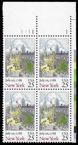 PCBstamps  US #2346 PB $1.00(4x25c)New York Statehood, MNH, (PB-2)