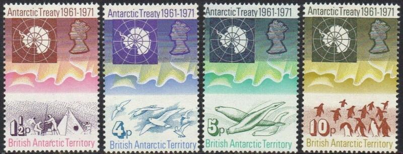 BRITISH ANTARCTIC TERRITORY 1971 Tenth Anniversary of Antarctic Treaty MH