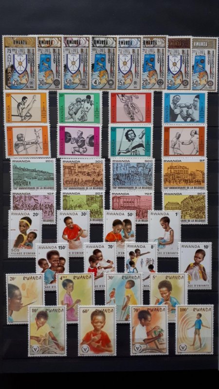 Rwanda 1968. - 1991.  Collection - 35 complete sets + 7 blocks ** MNH - 7 photos