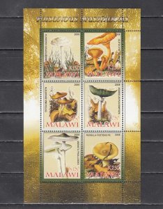 Malawi, 2008 Cinderella issue. Poisonous Mushrooms, sheet of 6.