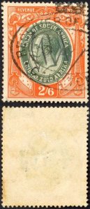 South Africa BF6 2/6 Orange and Dull Green