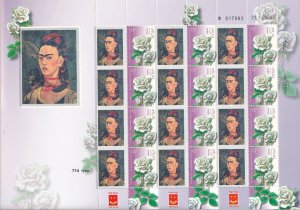 ISRAEL 2015 ART PAINTINGS FRIDA KAHLO SELF PORTRAIT SHEET MNH