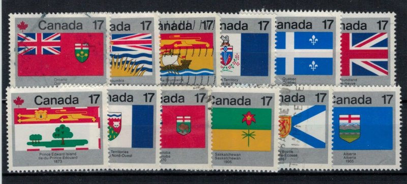 Canada 1979 UN821-832 Provincial Flags Complete - Used