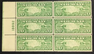 C9   20c  Biplanes and America  PLATE BLOCK OF 4 MINT OG NH