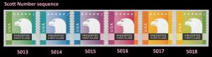 US 5018a Spectrum Eagle Presorted First-Class coil strip set Scott # MNH 2015