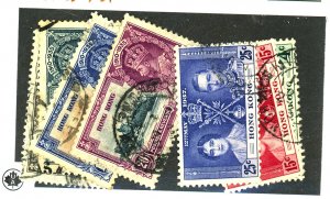 HONG KONG #147-153 USED FVF Cat $32