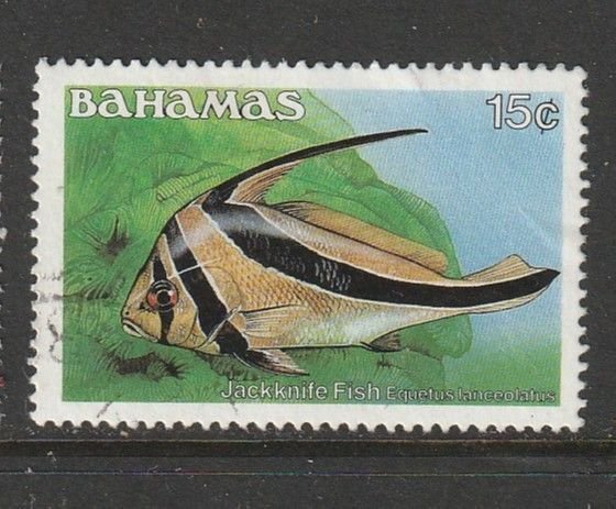 1986 Bahamas - Sc 606 - used VF - 1 single - Jacknife fish